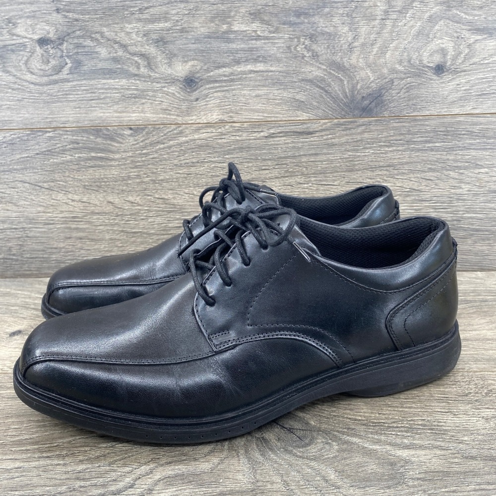 Nunn Bush KORE Oxford Mens 9.5 Black Leather Slip Resistant 84943-001